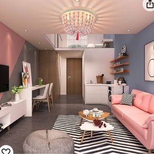 Modern Pink Living Room light fixture- Stylish Accent lighting